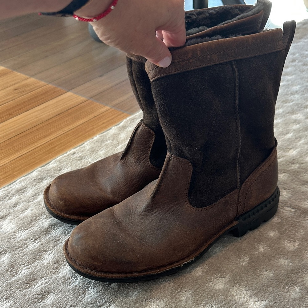 Ugg Cozy Brown Fur-Lined Boots